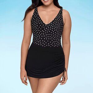 Trimshaper Julie Swim Dress - Black Sz 8 925266